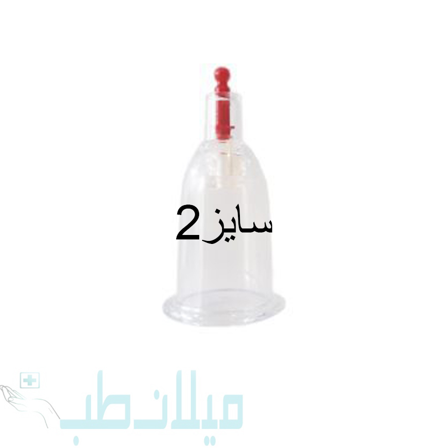 لیوان بادکش شفاف Dr.R سایز 2 بسته ۲۵ عددی