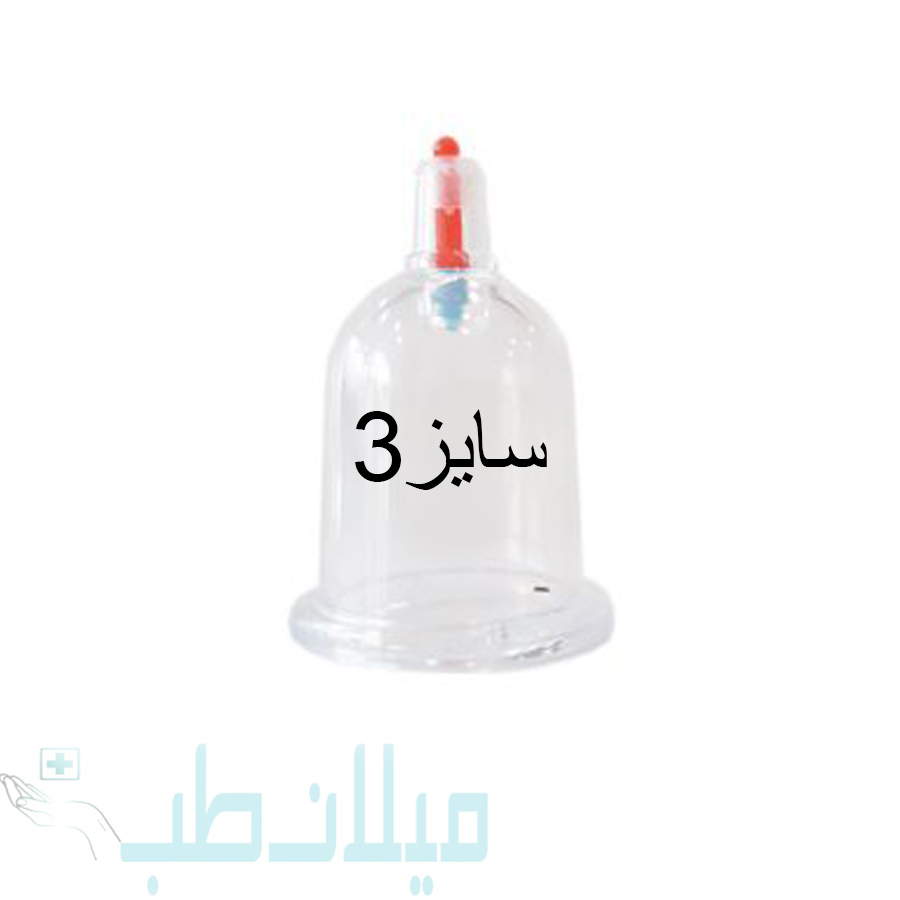 لیوان بادکش شفاف Dr.R سایز 3 بسته ۲۵ عددی