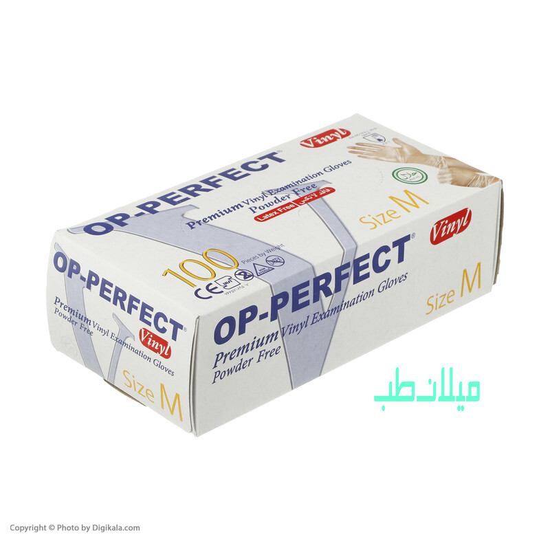 دستکش ونیل دارای سایز بندی Vinyl یک کارتن شامل 10 بسته 100 عددی