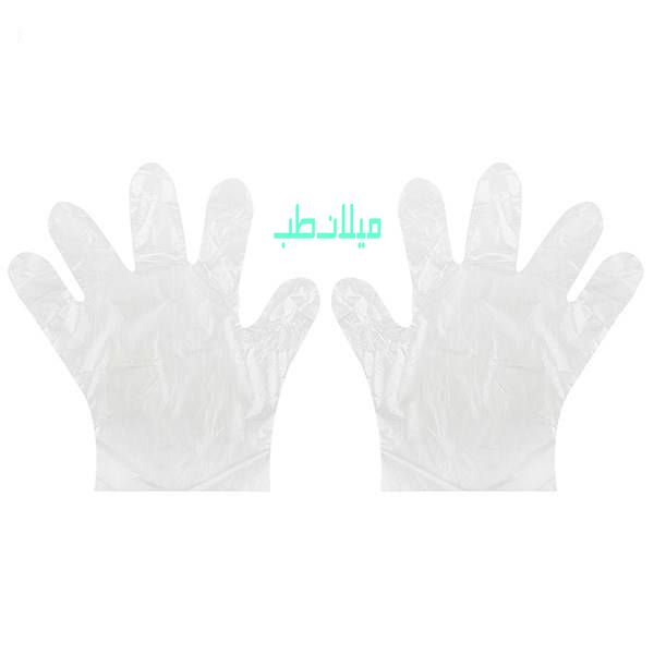 دستکش یکبار مصرف فریزری (نایلونی) کارتنی شامل 100بسته 100 عددی
