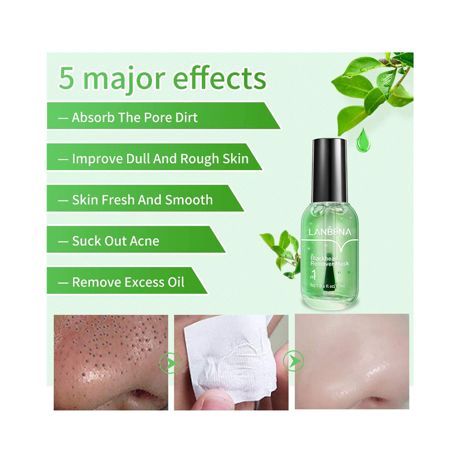 چسب بینی ضد جوش های سرسیاه لانبنا حجم ۱۷ میلی لیتر لاکی  lanbena blackhead remover mask